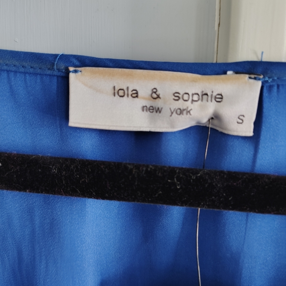 Lola & Sophie Blue Butterfly Style Beach Coverup Top S - Picture 3 of 9